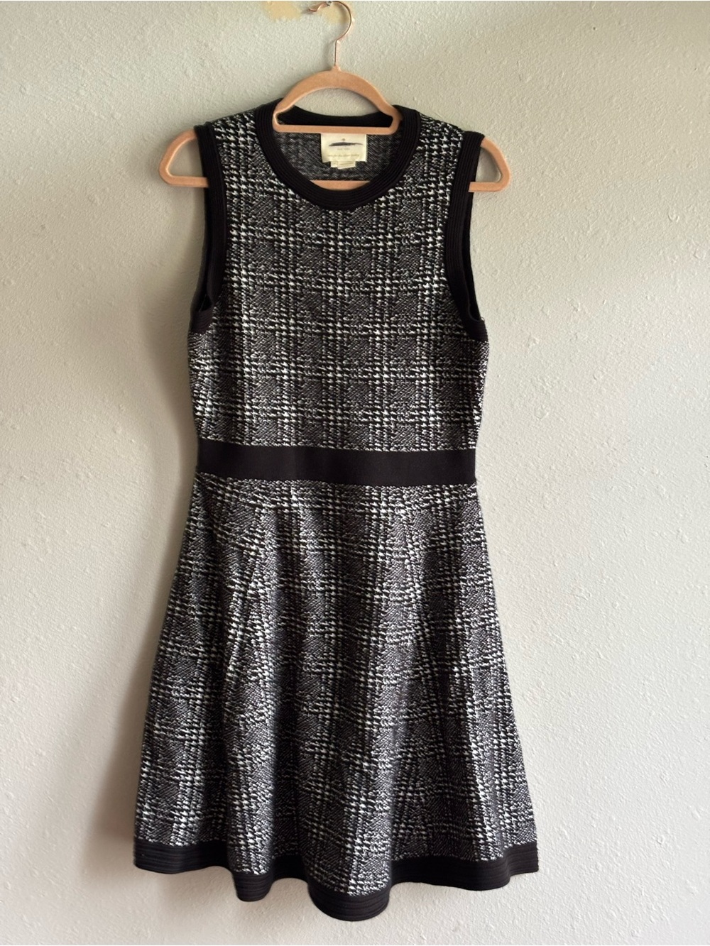 Kate Spade Black & White Tweed Fit-and-Flare Dress